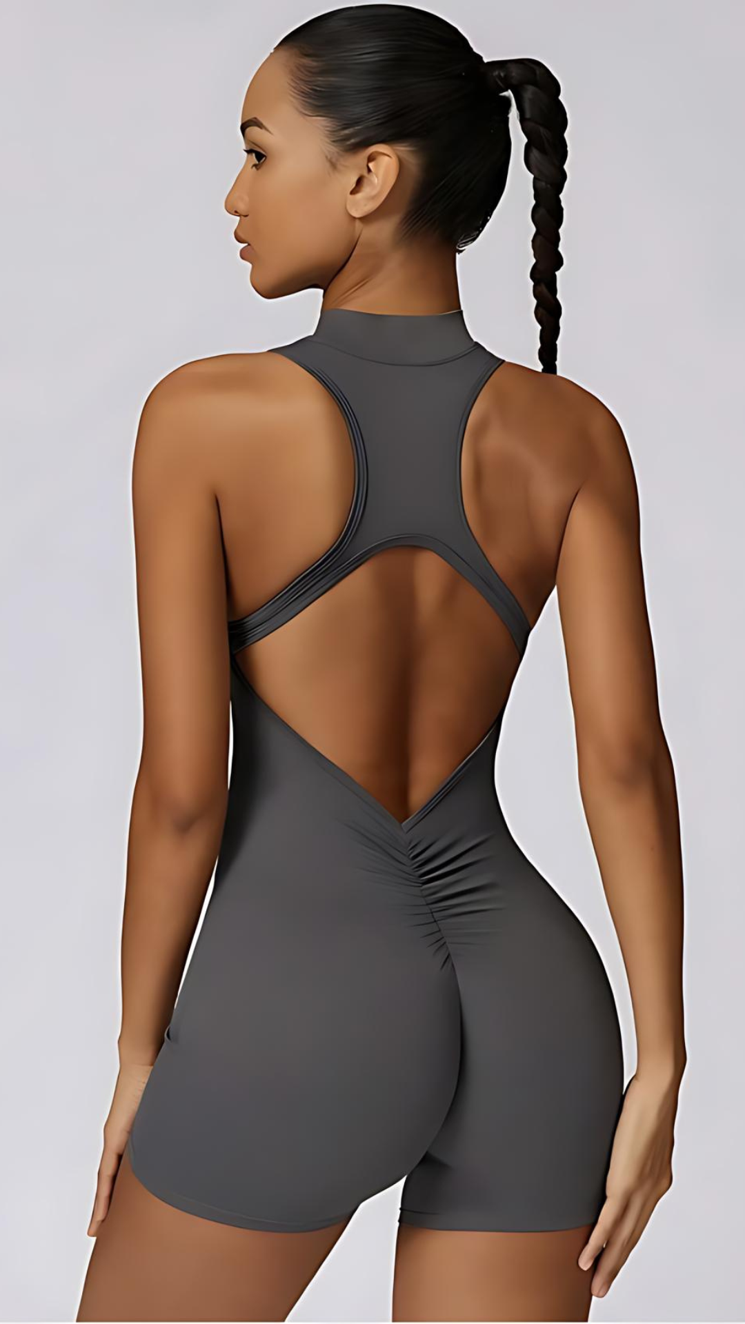 V-Back scrunch sports Jumpsuit